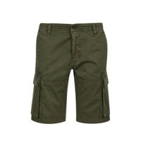 s.Oliver regular fit cargo short donkergroen