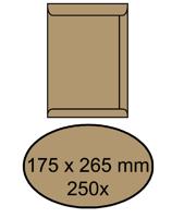Envelop akte 175 x 265 mm zelfklevend 90 gr bruin