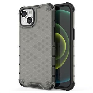 Honeycomb Armored iPhone 14 Plus Hybrid Case - Zwart