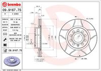 Remschijf BREMBO, Remschijftype: Gespleten: , u.a. für Seat, VW, Skoda, Audi - thumbnail