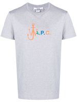 A.P.C. x JW Anderson t-shirt à logo imprimé - Gris