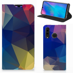 Huawei P30 Lite New Edition Stand Case Polygon Dark