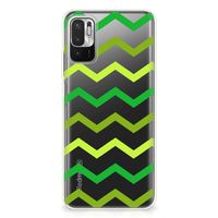 Xiaomi Redmi Note 10/10T 5G | Poco M3 Pro TPU bumper Zigzag Groen - thumbnail