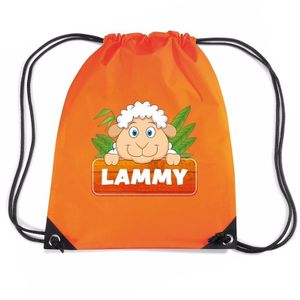 Lammy het schaapje trekkoord rugzak / gymtas oranje voor kinderen