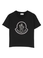 Moncler Enfant t-shirt en coton à logo brodé - Noir - thumbnail