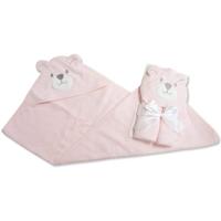 Nursery Time Badcape Beer 75 X 75 Cm Katoen Roze