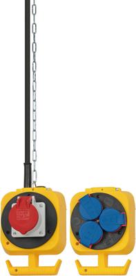 Brennenstuhl 1151960010 energiedistributie 4 AC-uitgang(en) Zwart, Blauw, Rood, Geel