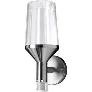 LEDVANCE Endura Classic Calice Sensor 4058075477971 Buitenlamp met bewegingsmelder (wand) LED E27 RVS, Transparant, Glas