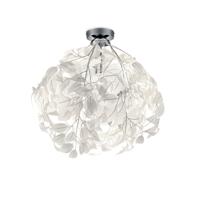 Trio Plafondlamp met blaadjes Leavy 38cm grijswit R60461001