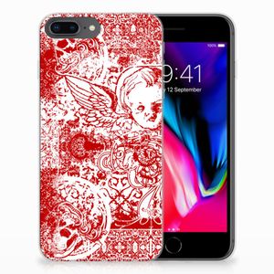 Silicone Back Case Apple iPhone 7 Plus | 8 Plus Angel Skull Rood