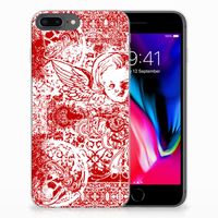 Silicone Back Case Apple iPhone 7 Plus | 8 Plus Angel Skull Rood