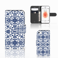 Apple iPhone 5 | 5s | SE Hoesje Flower Blue - thumbnail