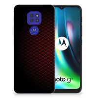 Motorola Moto G9 Play | E7 Plus TPU bumper Geruit Rood - thumbnail