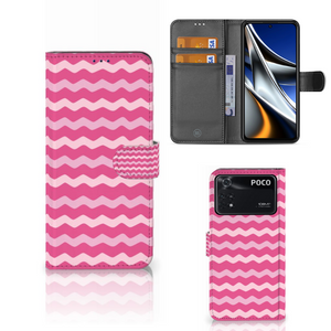 Xiaomi Poco X4 Pro 5G Telefoon Hoesje Waves Pink