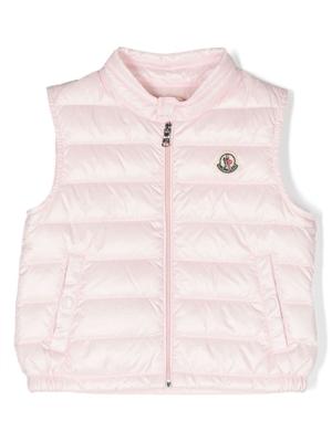Moncler Enfant Bodywarmer met logopatch - Roze