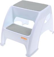 Dreambaby Peuter & Me 2 Up Step Kruk, Peuter Opstapkruk Geschikt voor Volwassenen, Geschikt voor Volwassenen, Tot 135 kg, Toilet Stappen voor Peuters & Volwassenen, Anti-slip Pads, Toilet Training Stappen - Grijs