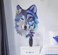 Wilde dieren stickers Trendy wild wolfsgezicht