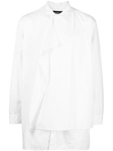 Yohji Yamamoto chemise en coton à manches longues - Blanc