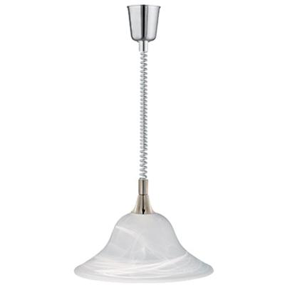 LED Hanglamp - Hangverlichting - Trion Voluna - E27 Fitting - Rond - Mat Nikkel - Aluminium