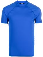 Balmain t-shirt à col montant - Bleu