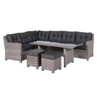 Garden Impressions Jaru lounge dining set links met extra luxe kussens - thumbnail