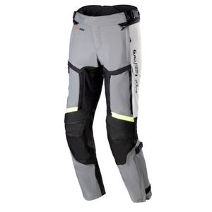 ALPINESTARS Bogotá Pro Drystar 4 Seasons Pants, Textiel motorbroek heren, Ice Grijs-Donker Grijs-Geel Fluo