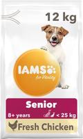 IAMS Senior drooghondenvoer met kip - droogvoer voor oudere honden vanaf 8 jaar, geschikt voor kleine en middelgrote honden, 12 kg