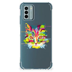 Nokia G22 Stevig Bumper Hoesje Cat Color