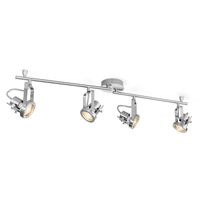 Light depot - LED opbouwspot Robo 4 lichts balk - 81 cm - mat staal - Outlet - thumbnail