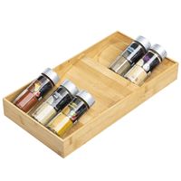 Kruidenrek lade organizer 3-laags - bamboe hout - 20 x 38 x 5 cm