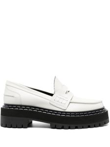 Proenza Schouler mocassins en cuir à plateforme - Blanc