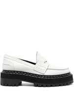 Proenza Schouler mocassins en cuir à plateforme - Blanc - thumbnail