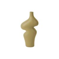 present time - Vase Organic Curves large polyresin latte brown - thumbnail