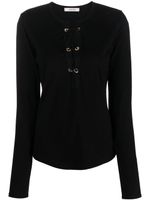 Dorothee Schumacher blouse en soie à fermeture à lacer - Noir - thumbnail