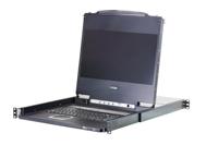 ATEN CL5708MW (D) 43cm Wide LCD KVM-schakelaar, USB-PS/2, VGA, 8 poorten, toetsenbordindeling DE
