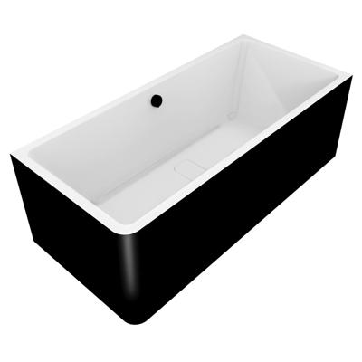 Ligbad Polysan Marlene 175x75x63 cm Asymmetrisch Rechts Zwart / Wit Ligbad Polysan Marlene 175x75x63 cm Asymmetrisch Rechts Zwart / Wit