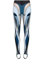 Mugler legging Spiral à empiècements - Bleu