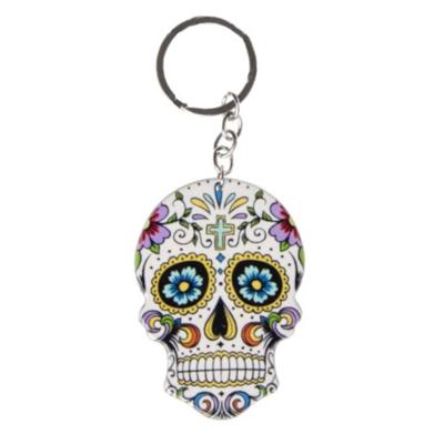 Lg-imports Sleutelhanger Doodshoofd 7 X 5 Cm Wit