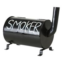 Zwarte terras asbak Smoker 20 cm