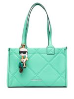 Karl Lagerfeld sac cabas médium à motif K/Ikonik 2.0 - Vert - thumbnail