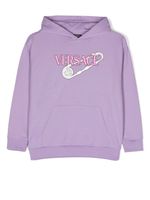 Versace Kids hoodie à imprimé Medusa Safety Pin - Violet