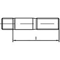 TOOLCRAFT TO-6861324 Tapeinden M12 25 mm DIN 939 Staal 50 stuk(s)