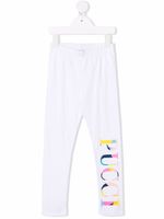 PUCCI Junior legging à logo imprimé - Blanc