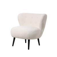 Giga Meubel - Fauteuil Bouclé Beige - Japandi Stijl - Zithoogte 44cm