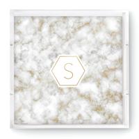 Acryl Dienblad Geo Marble gepersonaliseerd