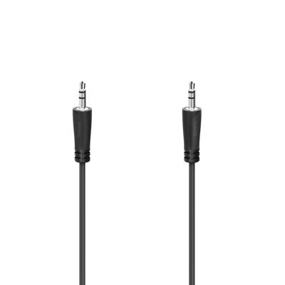 Hama 00205262 Jackplug Audio Aansluitkabel [1x Jackplug male 3,5 mm - 1x Jackplug male 3,5 mm] 1.5 m Zwart