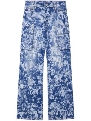 Stella McCartney Cargo jeans met print - Blauw