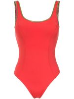 Amir Slama gold-tone trimming swimsuit - Rouge