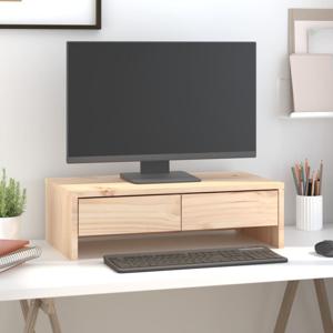 Monitorstandaard 50x27x15 cm massief grenenhout