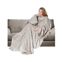 Giny Fleece Plaid met Mouwen 150x200 cm Pumice Stone - thumbnail